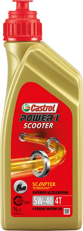 Image of Castrol Power1 Scooter 4T 5W-40 Motor Oil 1 Liter