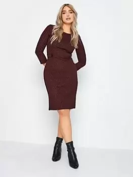 Image of M&Co Berry Animal Print Dress, Red, Size 18, Women