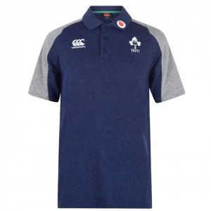 Image of Canterbury Ireland Pique Polo Shirt Mens - Blue