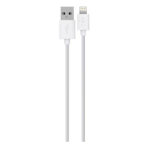 Image of Belkin F8J023BT3M-WHT 3M Lighting Charge and Sync Cable in White