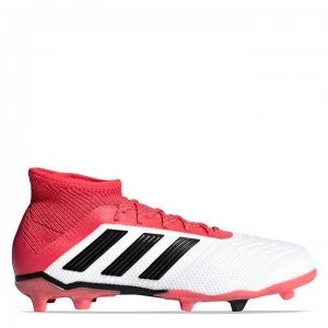 Image of adidas Predator 18.1 FG Junior Football Boots - White/Blk/Coral
