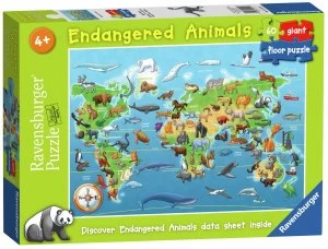 Image of Endangered Animals 60 Piece Floor Puzzlle