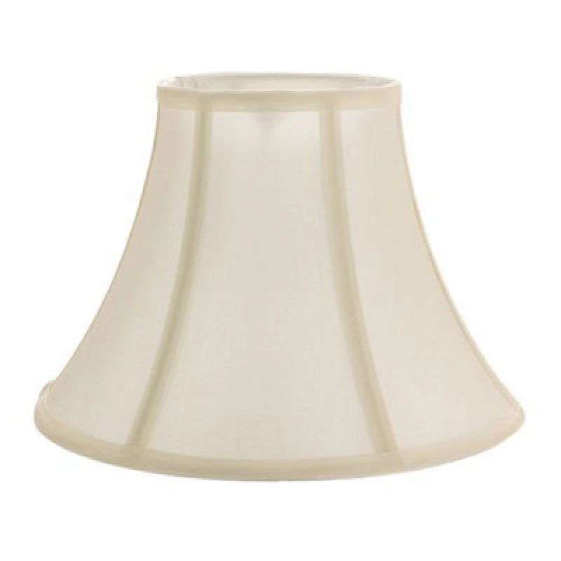 Image of Happy Homewares Traditional Empire Shaped 12" Lamp Shade In Rich Silky Cream Cotton Fabric