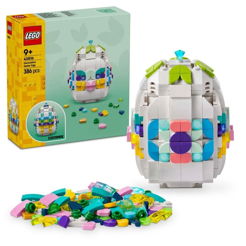 Image of LEGO Decorative Easter Egg Toy, Arts and Crafts Gift 40816