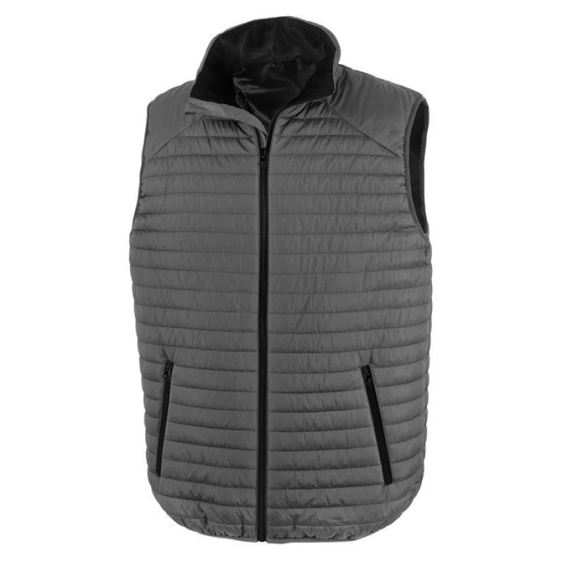 Image of Result Result Men Gilet in Grey Size: Small Grey S Male 5059444968686