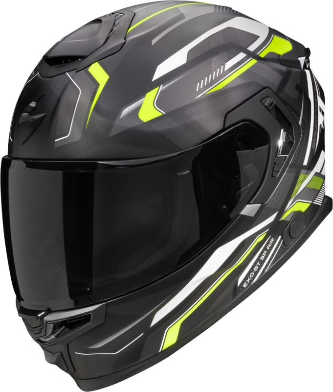 Image of Scorpion EXO-GT SP AIR Augusta Matt Black Grey Neon Yellow Full Face Helmet Size L