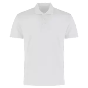 Image of Kustom Kit Mens Cooltex Plus Micro Mesh Polo Shirt (XXL) (White)