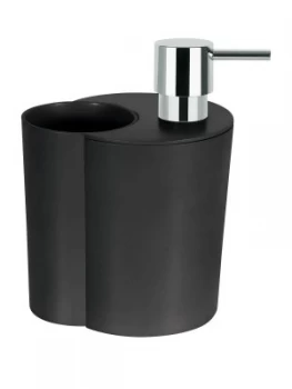 Image of Spirella Sun and Moon Soap Dispenser And Beaker In Black