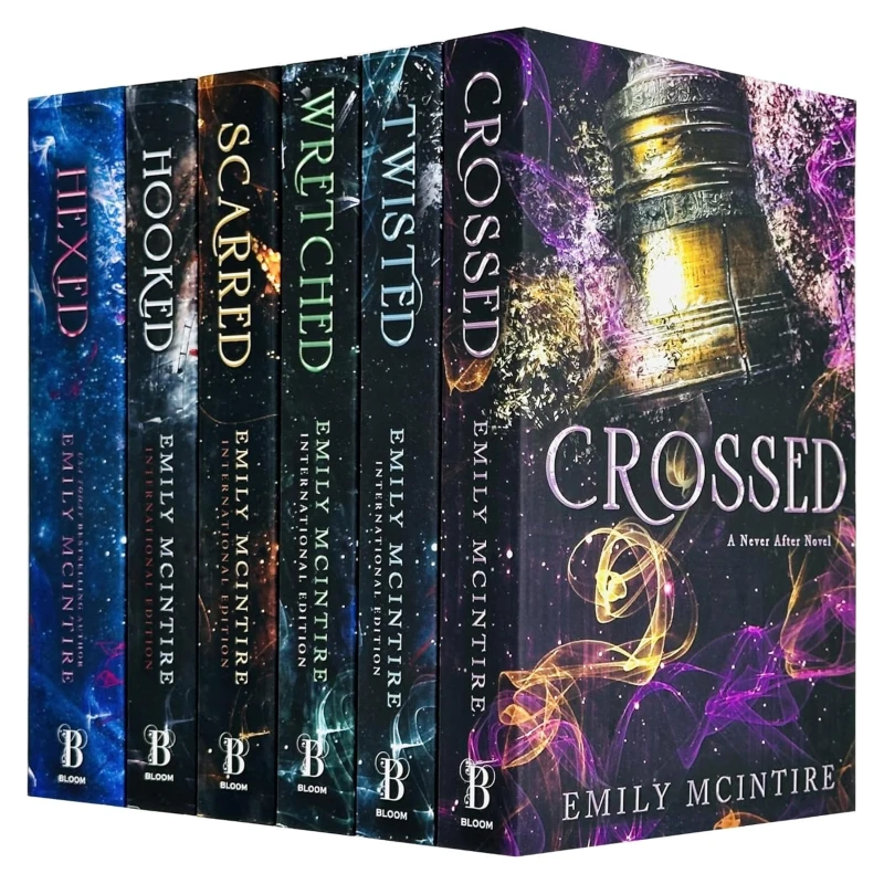 Image of Never After Series by Emily McIntire Complete 6 Book Set Hexed Hooked Scarred Wretched Twisted Crossed Emily McIntire Books