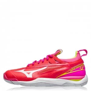 Image of Mizuno Wave Mirage 2 Ladies Netball Trainer - Fiery Coral