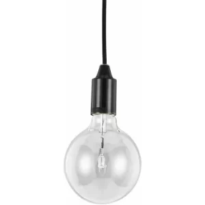 Image of Black pendant light EDISON 1 bulb