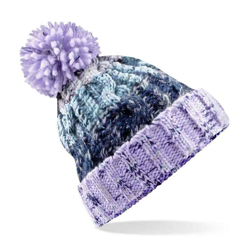 Image of Beechfield Beechfield Men Corkscrew Beanie in Lavender Lavender One Size Male 5063527055019