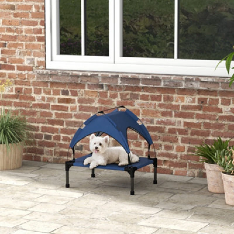 Image of PawHut Pawhut - Cooling Raised Dog Bed w/ Breathable Mesh, for Mini, s Dogs Blue 5056725507169