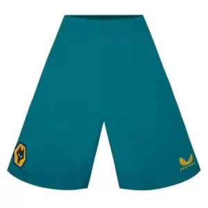 Image of Castore Wolverhampton Wanderers Away Shorts 2022 2023 Adults - Blue