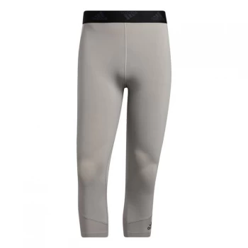 Image of adidas Techfit three quarter Tights Mens - Mgh Solid Grey