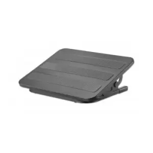 Image of Manhattan Foot Rest Under-Desk Comfort and Productivity Enhancer Tilts 300 x 380mm Rubberised Surface Black Lifetime Warranty
