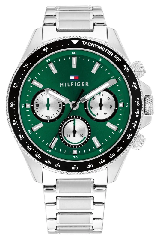 Image of Tommy Hilfiger 1792211 Mens Clark (44mm) Green Dial / Watch