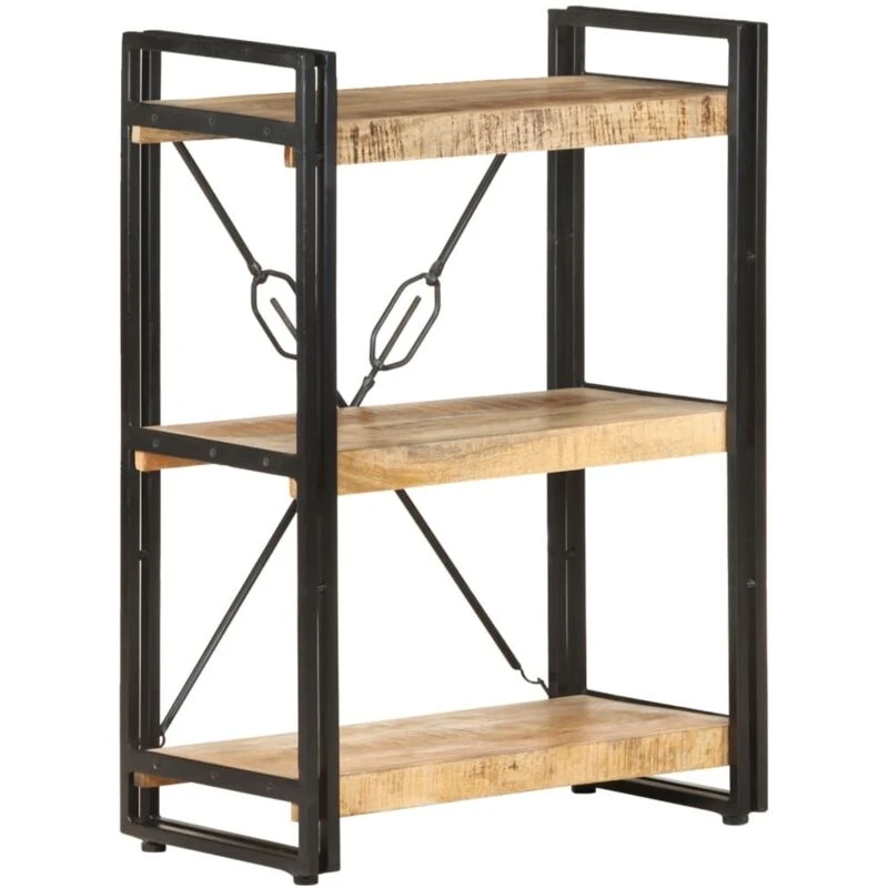 Image of VIDAXL 3-Tier Bookcase 60x30x80cm Solid Mango Wood vidaXL 8720286200643