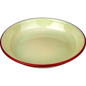 Image of Rice Pasta Pie Dish 22cm Cream with Red Trim 645622