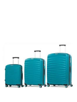 Image of Rock Luggage Sunwave NT01601 8 Wheel Blue Suitcase 3Pcs Set