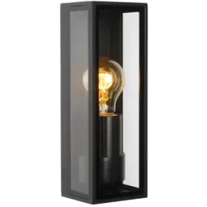 Image of Lucide DUKAN - Wall Lantern Light Outdoor - 1xE27 - IP65 - Black