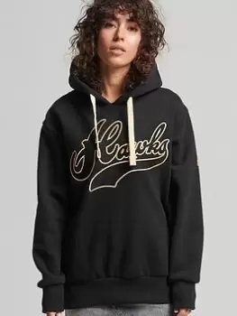 Image of Superdry Vintage Collegiate Hood - Black, Size M/L, Women