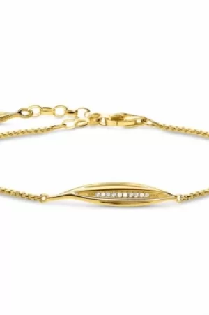 Image of Thomas Sabo Jewellery Magic Garden Gold Leaf Bracelet A1935-414-14-L19V
