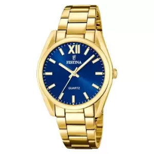 Image of Festina F20640/5 Womens Boyfriend Gold Tone Bracelet Wristwatch