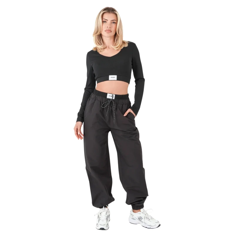 Image of Sixth June Womens nylon joggers with double waistband Sixth June Noir Female M