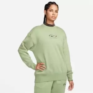 Image of Nike Sportswear Phoenix Fleece Womens Oversized Crew-Neck Sweatshirt - Green