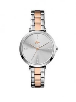 Image of Lacoste Lacoste Geneva Silver Dial Two Tone Bracelet Watch
