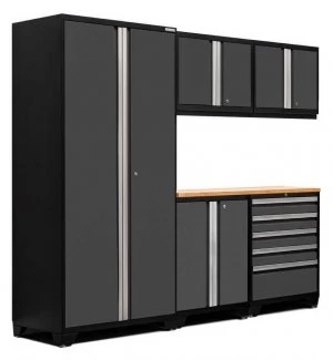 Image of Newage Products Pro 3.0 6 piece Garage Cabinet Set Grey