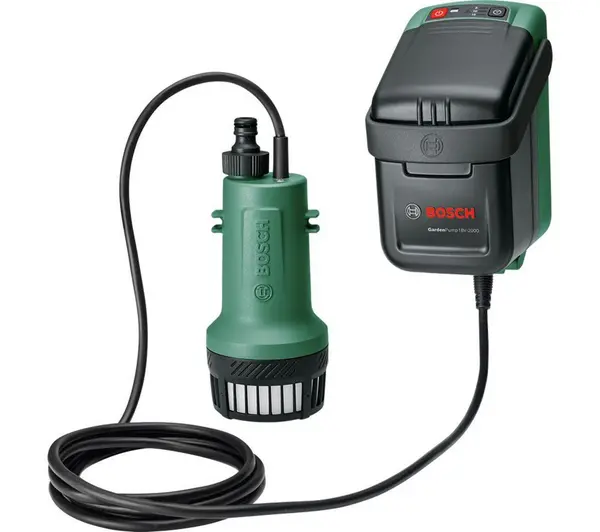 Image of Bosch GARDENPUMP 18-2000 P4A 18v Cordless Submersible Water Pump GARDENPUMP 18-2000 Batteries: No Batteries