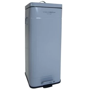 Image of Charles Bentley 30L Retro Square Pedal Bin - Grey