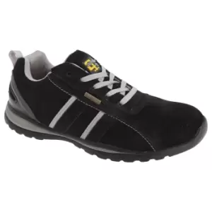 Image of Grafters Mens Safety Toe Cap Trainer Shoes (8 UK) (Black/Grey)