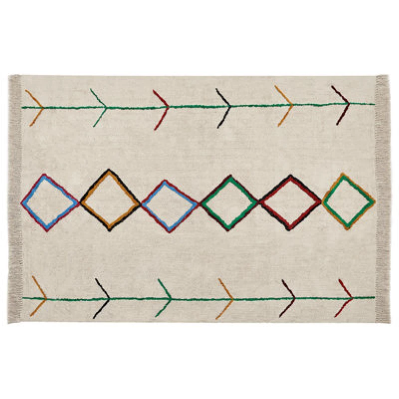 Image of Beliani Rug Cetmi Beige 160 X 230 Cm Cotton