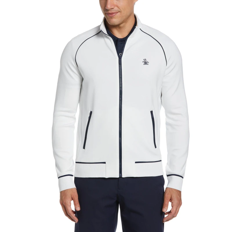 Image of Original Penguin Golf Sleeve Track Jacket - White White S