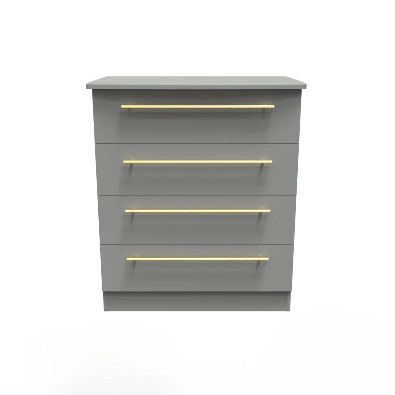 Image of Helmsley 4 Drawer Chest In Dusk Grey (Ready Assembled)