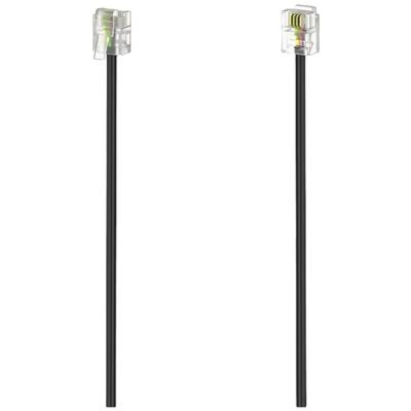 Image of Hama Hama Phone Cable [1x RJ11 6p4c plug - 1x RJ11 6p4c plug] 6m Black 00201138