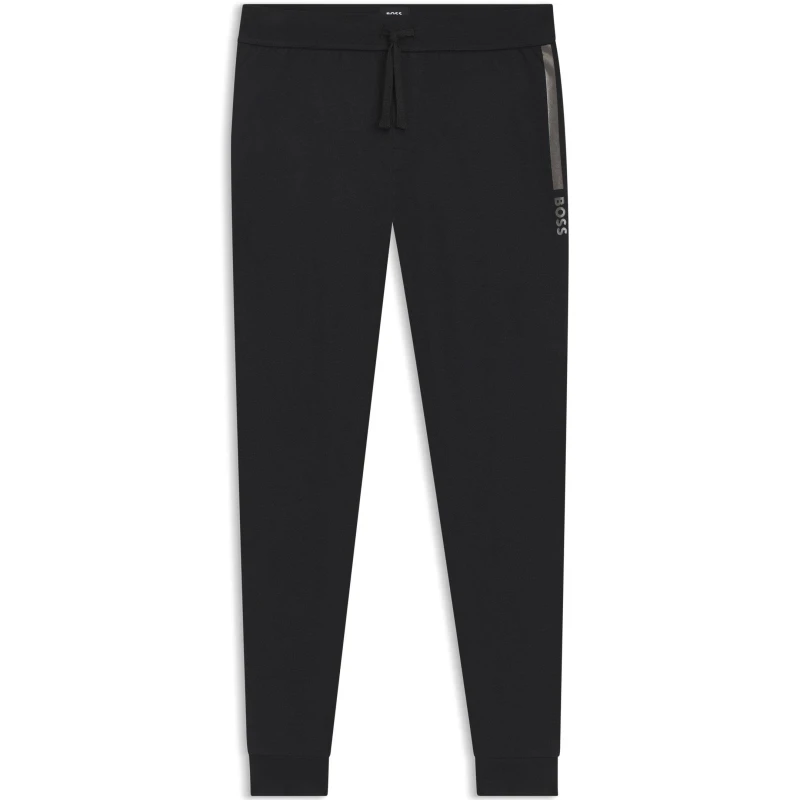 Image of Boss Logo Tapered Jogging Bottoms Black 001 male L