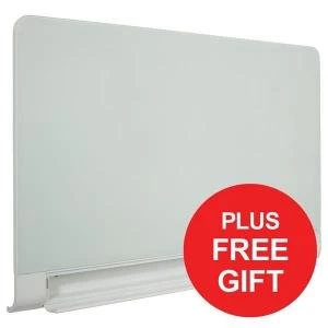 Image of Nobo Diamond 993x559mm Glass Magnetic Whiteboard with Rounded Corners