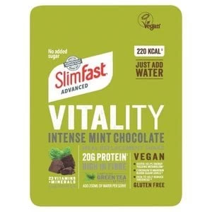 Image of SlimFast Vitality Choc Mint Vegan Powder 486g