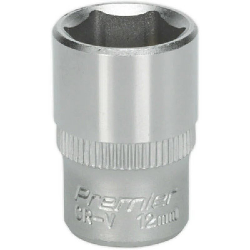 Image of Loops 12mm Forged Steel Drive Socket - 1/4" Square Drive - Chrome Vanadium Socket Metallics