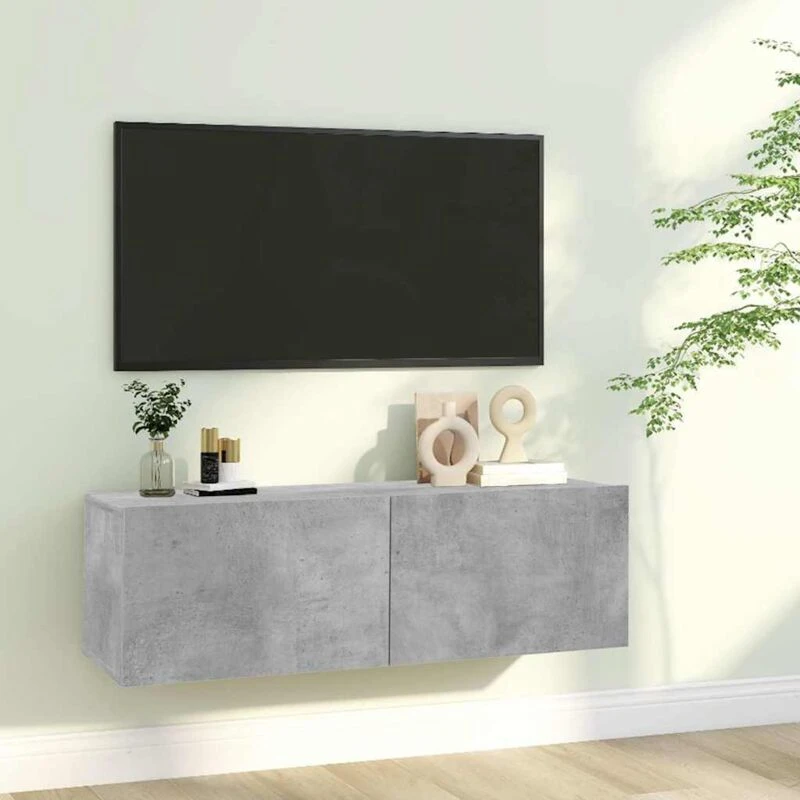 Image of VIDAXL TV Cabinet Concrete Grey 100x30x30cm Engineered Wood Vidaxl 801485