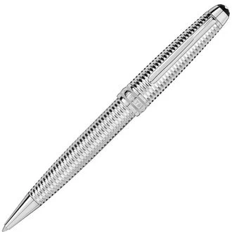 Image of Mont Blanc - Meisterstuck Geometry Solitaire Midsize Ballpoint Pen - Ballpoint Pens - Silver