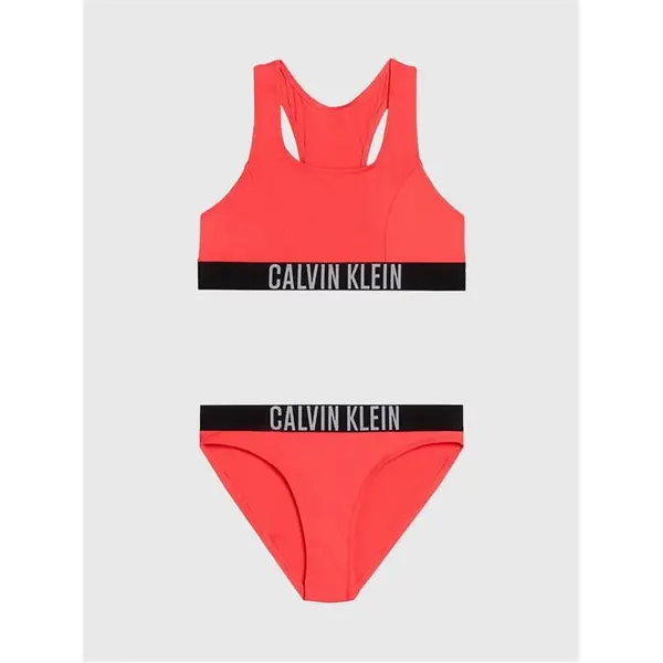 Image of Calvin Klein Jeans Bralette Bikini Set Juniors - Red 10