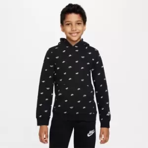 Image of Nike Sportswear Club Fleece Big Kids (Boys') Pullover Hoodie - Black