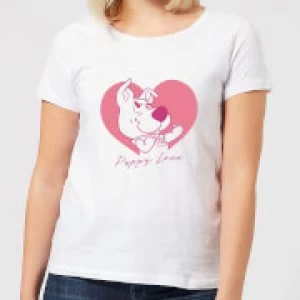 Image of Scooby Doo Puppy Love Womens T-Shirt - White - S