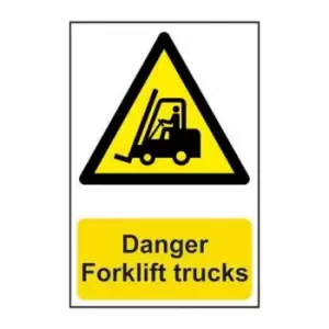 Image of Danger Forklift Trucks - PVC (400 x 600mm)