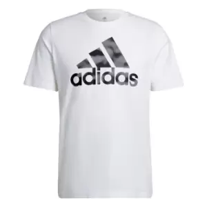 Image of adidas Essentials Camo Print T-Shirt Mens - White